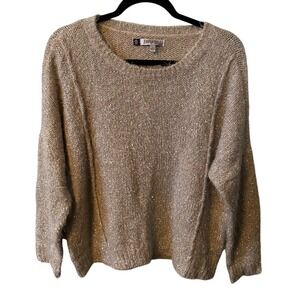 Jennifer Lopez Women Sweater Sparkle Knit Crew Neck Long Sleeve‎ Size L